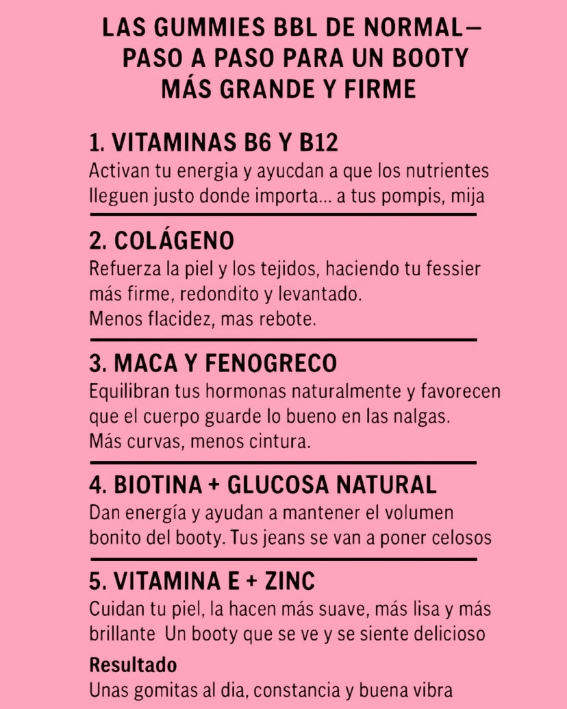 Gummies BBL - Normal. | 120 Gotimas Premium 2 Meses