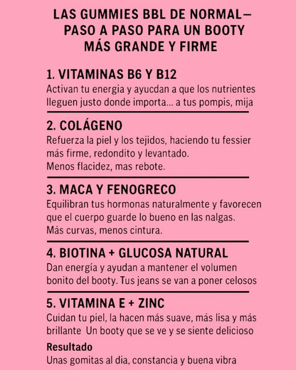 Gummies BBL - Normal. | 120 Gotimas Premium 2 Meses