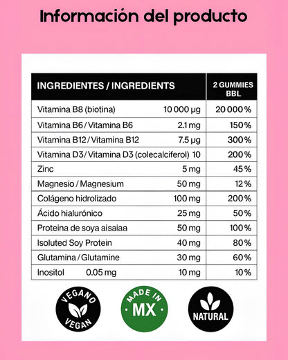Gummies BBL - Normal. | 120 Gotimas Premium 2 Meses